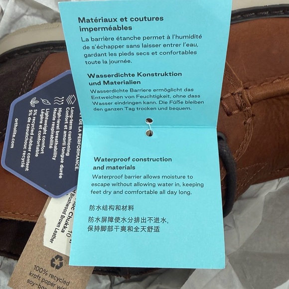 TOMS Men's Waterproof Leather Chukka Boots size 7 color brown - Picture 9 of 10